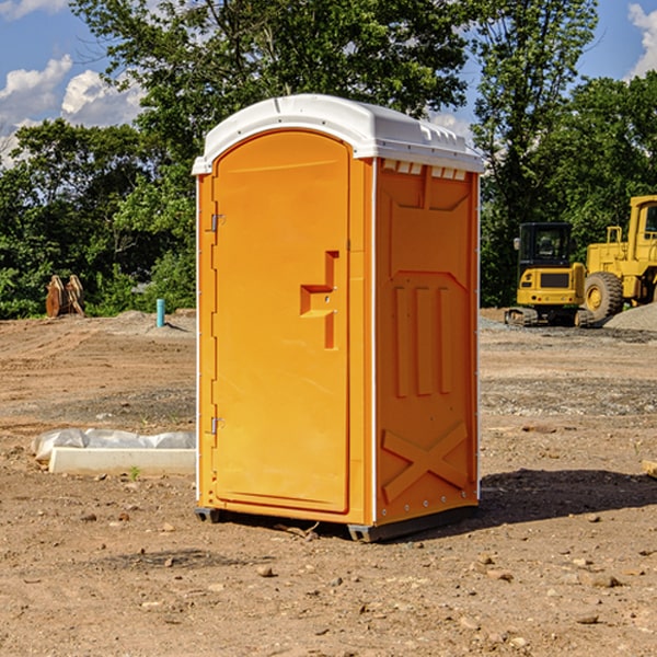 how often are the portable restrooms cleaned and serviced during a rental period in Sutter